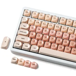 Womier PBT Keycaps MOA Profile for US layout Mechnical Keyboard，128 Keys Double-Shot Keycap