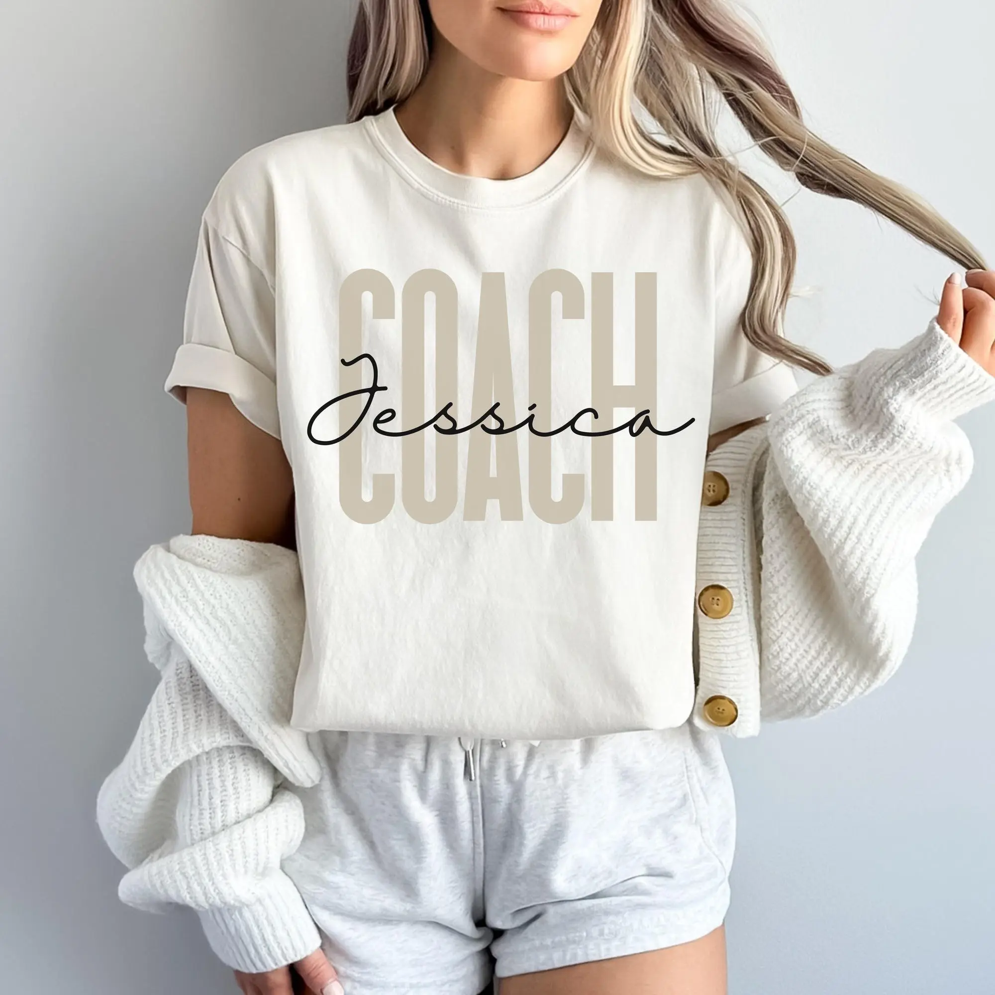 Coach shirt, Comfort Colors custom school coach, back to school, basketball coach, football coach