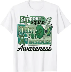 Kidney Disease Awareness Support Squad Team Dialysis Fighter T-Shirt