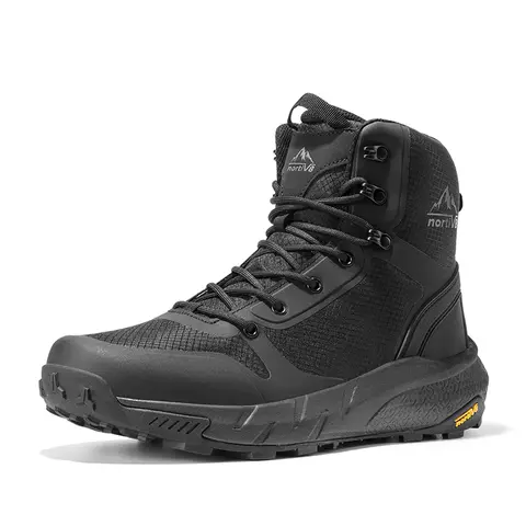 Men's Wide Fit Premium Hiking Shoes - 1 Pair, Lightweight Synthetic Fabric, Shock-Absorbing Sole, Arch Support, Foot Cup, Durable Rubber Outsole, Running Comfort, Trekking Camping Shoes for Outdoor Sports