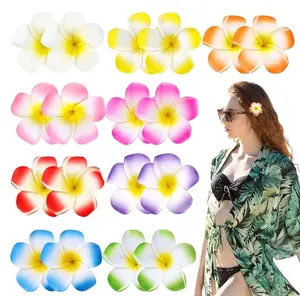 2.75” Colorful Plumeria Foam Hair Clip