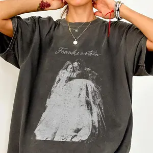Frankenst Gothic Horror Vintage TShirt, Scary Horror Movie Fan Merch, Romantic Tee Top Womenswear Clothing