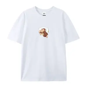 Curious George Sleeping With Teddy Bear Graphic T-Shirt, Oversized Cute Retro 90s Cartoon Streetwear Tee, Cozy Nostalgic Cotton Top, Minimalist Aesthetic Casual Shirt, Unisex Classic Children's Book Character Outfit For Men Women Couple outfits