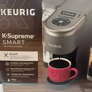 Keurig K-Supreme Plus SMART Single Serve Coffee Maker with BrewID, Customized Brew Settings, 5 Strength, 6 Temperature, 5 Cup Size, Smart Auto-Delivery, OLED Display, Travel Mug Friendly