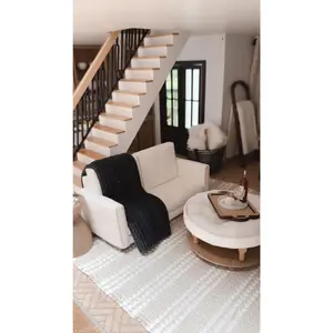 Dark Navy  Ribbed Knit Blanket