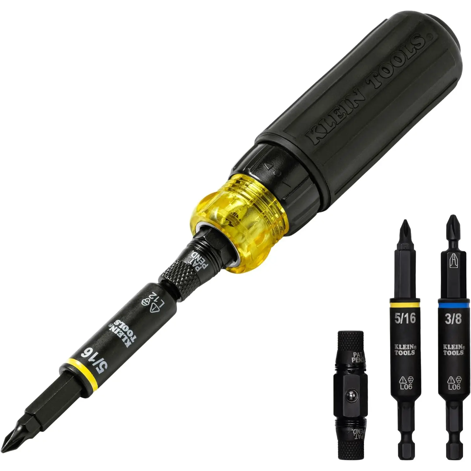32500HDRT KNECT Ratcheting Screwdriver Bits Set - 11-in-1 Multi-Bit Hand Tool with Slotted, Square, Torx Tips and Nut Driver Functionality