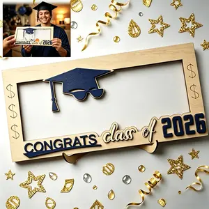 2026 Graduation  Gift – Wooden Money Holder Frame, Unique Keepsake Cash Display Stand for High School Graduates