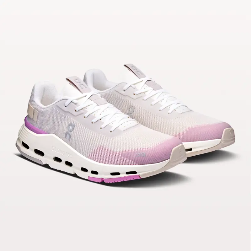 On Women's Cloudnova Form 2 Trail Running Shoes, Pearl & Raspberry, Full Size