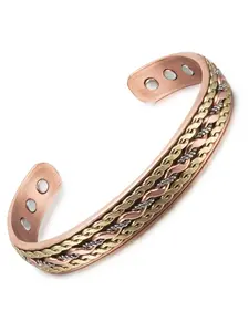 Magnetic Pure Copper Bracelet, Energy Fashion Opening Adjustable Anti Fatigue, Solid Copper Cuff, Casual Style, All Seasons