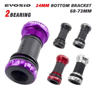EVOSID MTB Bike Bottom Bracket Road Bicycle BSA Sealed Peilin Central Axis 68-73 Hollowtech Central Movement BB Bike Accessories   Mountain Road Bike Bsa68/73mm Threaded Aluminum Mid Axle Dual Ceramic Bearings, Durable Bicycle Components