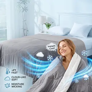 【Summer Vibe】Exclusivo Mezcla  Cooling Comforter Twin/Queen/King Size , Lightweight Summer Blanket for Hot Sleepers, Soft Breathable Cool Bedding Duvet for Night Sweats