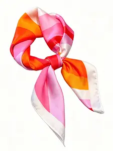 Women's Colorful Floral Print Square Scarf, Neck Scarf, Fashionable Soft Comfortable Scarf for Daily Wear, Casual Versatile Scarf for Women As Gift