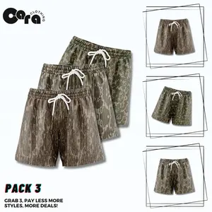 Pack of 3 Outdoor Camo Mesh Shorts - Breathable, Lightweight, Moisture-Wicking, Athletic Fit for Men Cotton Candy Flavored Ice Cream Shorts Camo Volley Shorts Camo Mesh Duck Hunting Shorts