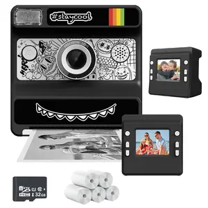Kids Camera Instant Print, Christmas Birthday Gifts for Boys & Girls, HD Digital Camera Toy with Print Paper, DIY Instant Printer Age 3+