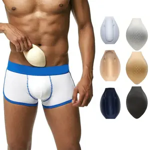 Men's Front Swimwear Pads, Swimming Active Polyester Sponge Cushions, Warm Breathable U-Shaped Cups, Multi-Porous Protection, Soft Adjustable Fit