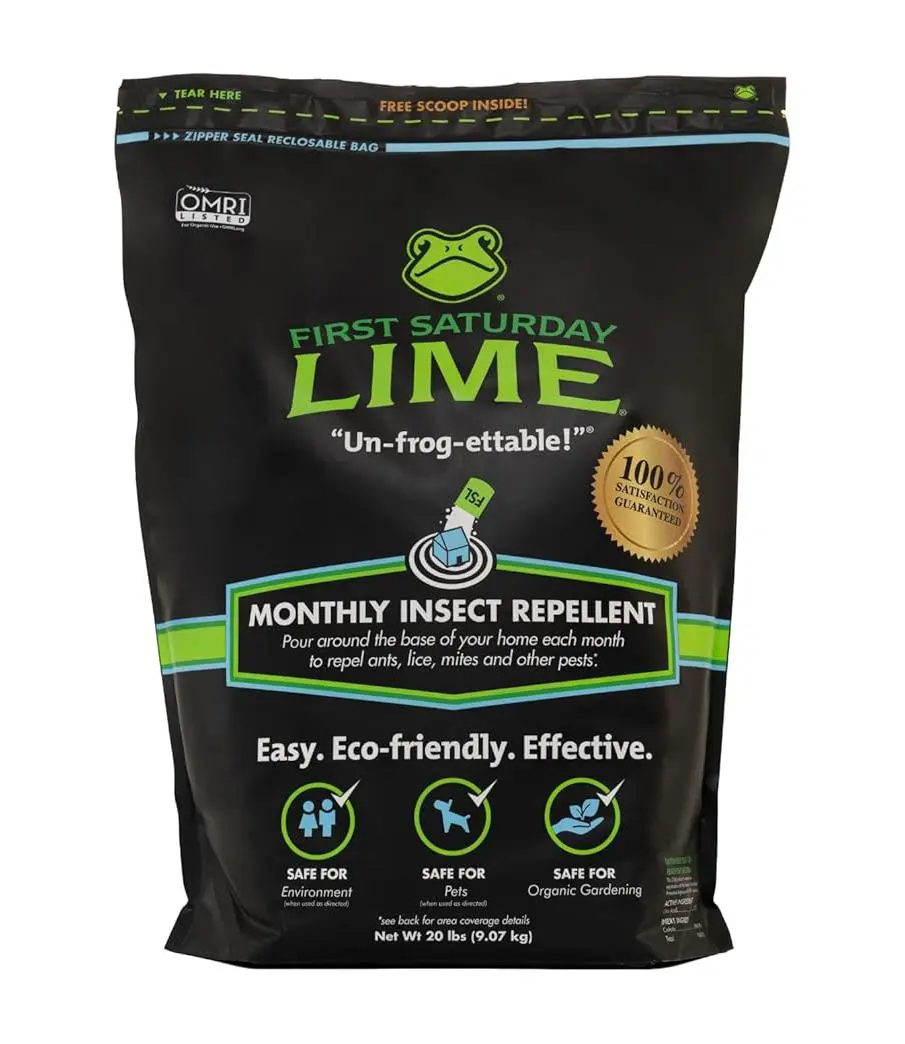 🔥 HOT SALE 51% OFF  First Saturday Lime Insect Deterrent 20LB | Natural Repellent for Outdoors