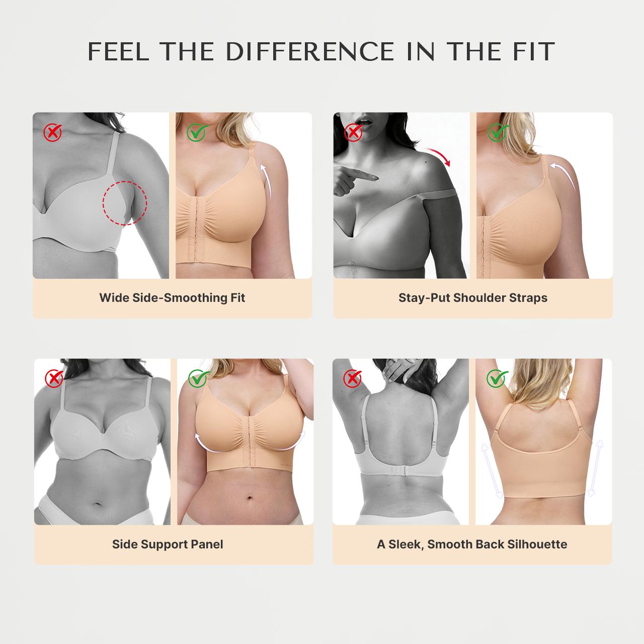 SHAPELLX Front-Closure Seamless Push-Up Bra Top for Women Fit SHAPELLX Front-Closure Seamless Push-Up Bra Top for Women Fit
