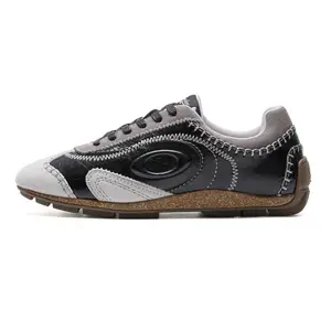 OLD ORDER Turbo Lite Women’s Casual Sneakers, Gray Black Retro Low-Top Flat Sole Shoes, Everyday Fashion Sneakers, New 2026