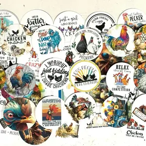 Chickens cardstock freshie inserts