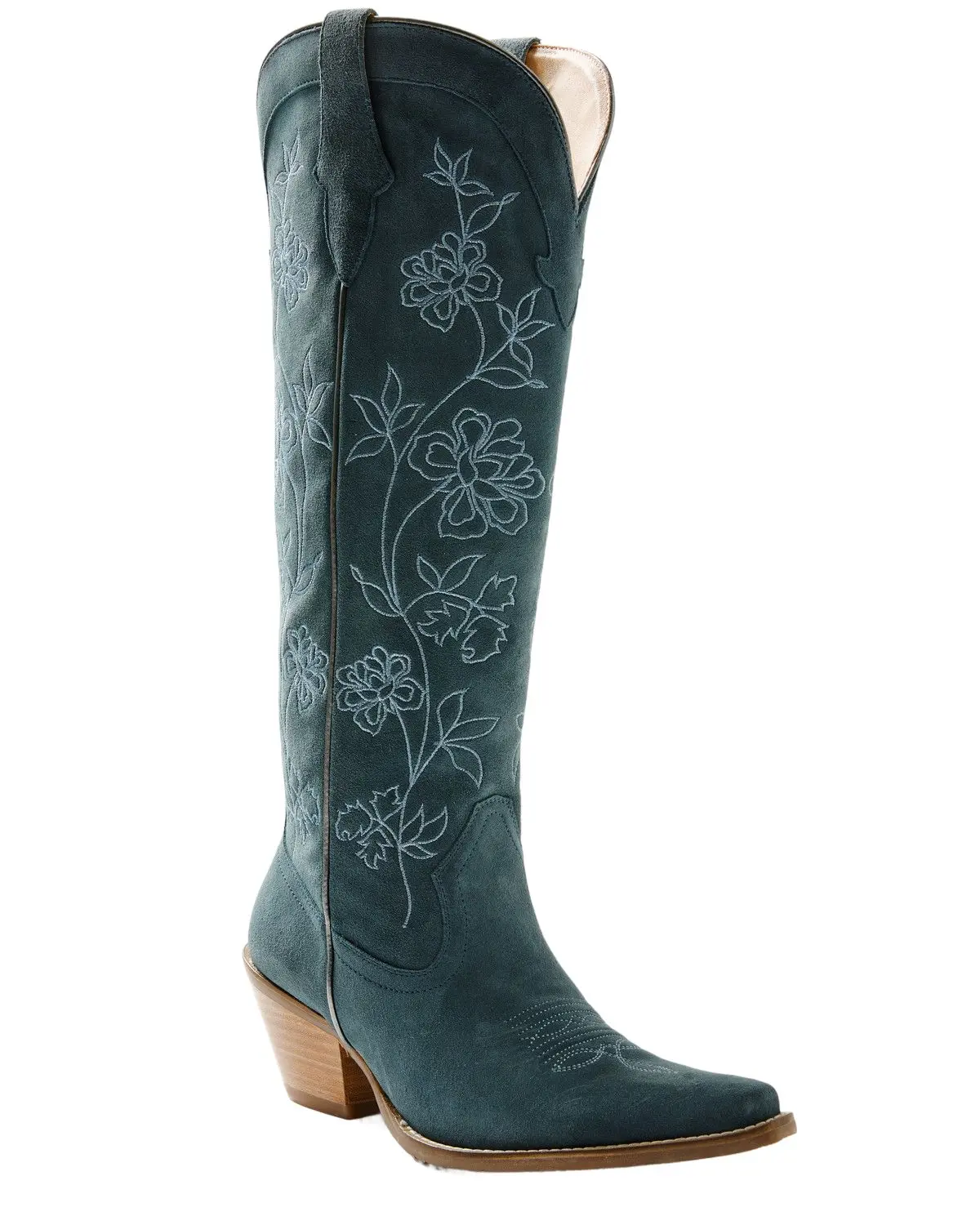 Shyanne Women's Women'S Flora Suede Tall Western Boot Snip Toe - Bswsp26l40