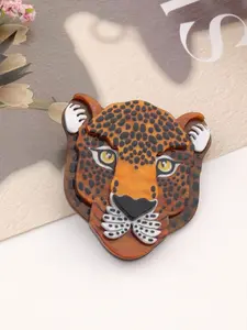 1 handcrafted original design fashionable girls' hair clip, acrylic material leopard-shaped hair clip, simple side clip in European and American style, cute hair accessory for daily wear, gift box packaging.