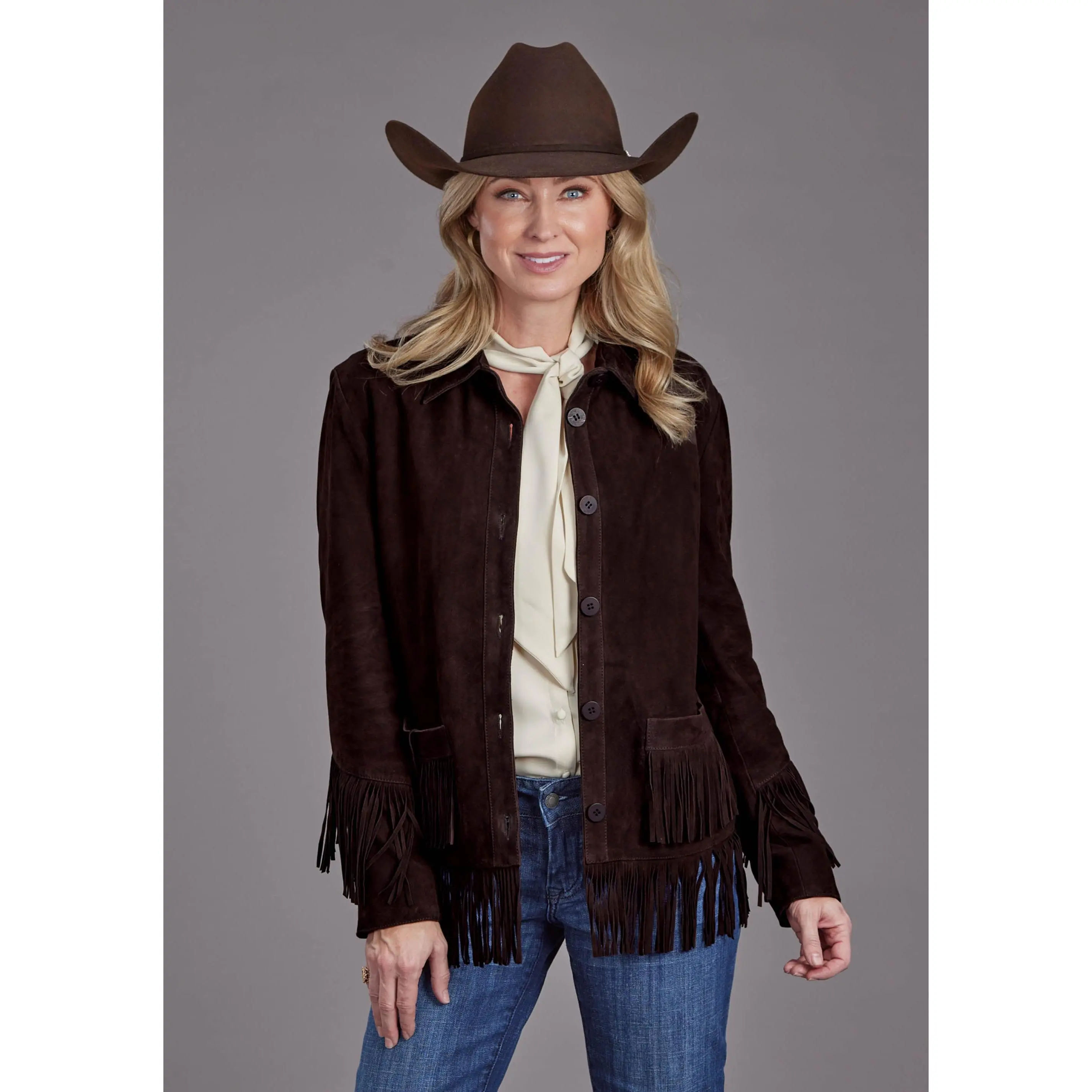 Women's Stetson Suede Jacket w/ Fringe