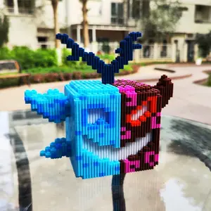 Spirit Blox Fruits Devil Fruit Assembly Model Building Kits - Yeti, Gas, Leopard Fruits Building Blocks Series - Small Particle Ornaments for Creative Assembly and Decoration