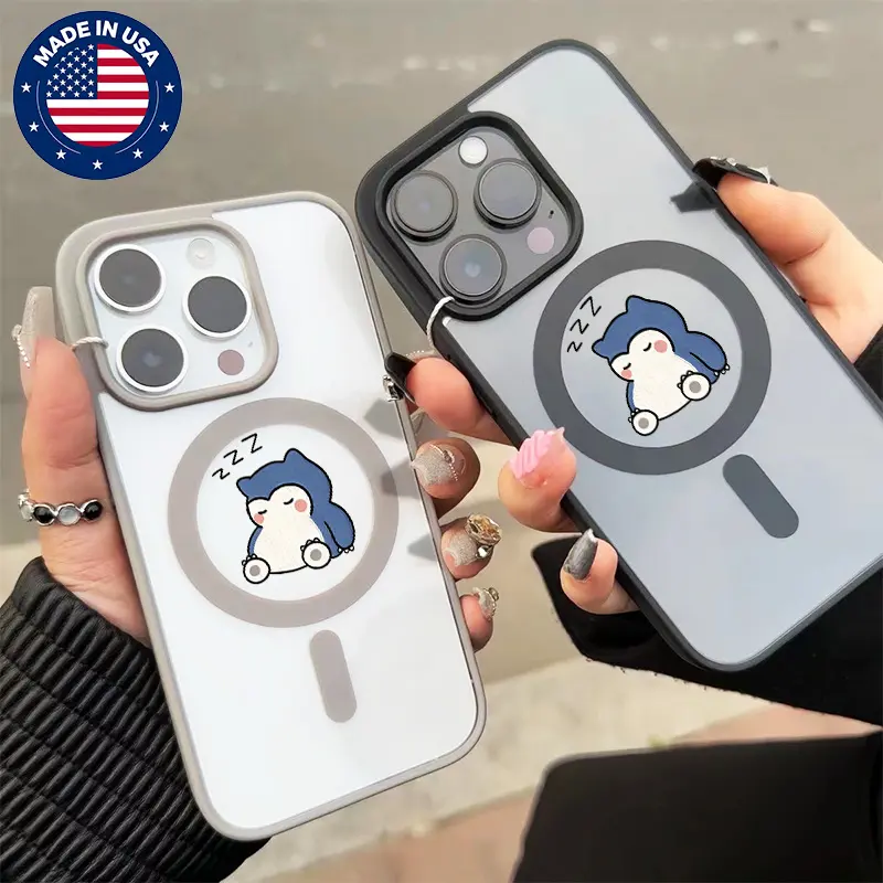 Snorlax Customized MagSafe Acrylic-Silicone Phone Case - Magsafe Shockproof Cover, Protective TPU Shell, Magnetic, Transparent, Anti-Scratch, Stylish, Multi-Model, UV-Resistant for iPhone 17-14,13-11,XS,Plus,Pro Max & Samsung 25-22,FE,Ultra, Protective Sh