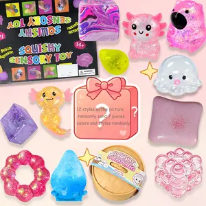 7pcs/set - comes with 7 styles of blind boxes, random color and style boxes, maltose kneading, creative stress relief, slow rebound kneading, stress relief toys, party gifts, the best gifts for friends and family