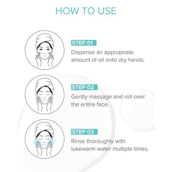 3W8L Deep Off & Fresh Cleansing Oil, Korean Pore Care Makeup & Sunscreen Remover with Jojoba & Centella