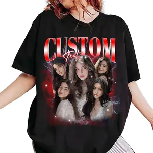Cussto rap shirt, Personalized Bootleg Rap Shirts for Girlfriend & Boyfriend, Custom Tee with Vintage Face Photo, Gift Idea for Birthday and Valentines Day Casual Comfort
