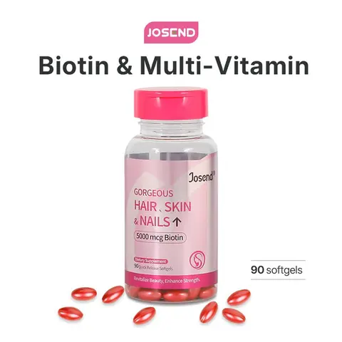 #JOSEND Biotin Capsules for Women | Clinically Proven — Thicker Hair & Reduce Wrinkles & Fine Lines | With Vitamins A, C, D3, E & B Complex | 90 Ct