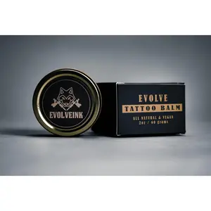 Evolve Ink Tattoo Balm - All Natural & Vegan SPF Protection for Colored & Black Tattoos - 2oz Tin