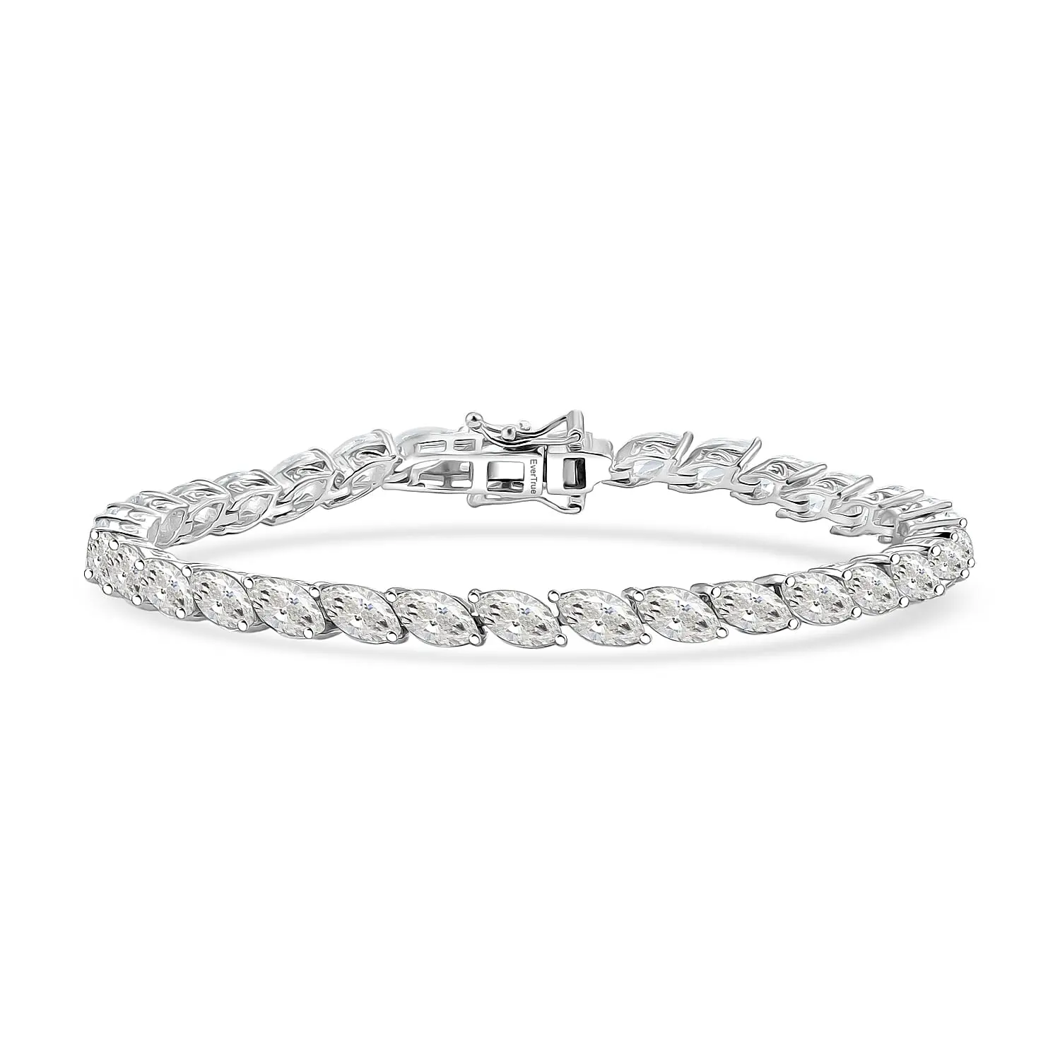 EverTrue White Topaz Bracelet in Platinum Bond (6.50 In) 17.75 ctw