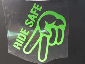 Ride Safe Motorcycle Respect Decal, Permanent Vinyl Decal