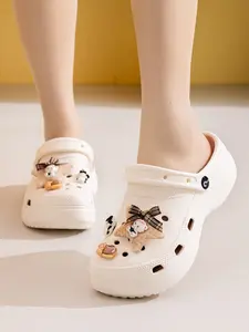 Women's Cute Cartoon Cat Sandals, Summer Fashion Casual Thick Sole Slippers, Outdoor Trendy Shoes, Indoor Non-Slip Slip-On Sneakers