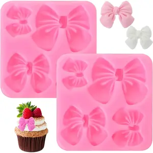 2 Pack Silicone Chocolate Molds Cake Pop Fondant Mold for DIY Baking Wedding Birthday Party Dessert Cake Baking Supplies