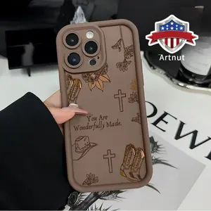 Phone case for iPhone 16 Pro Max 15 Plus 14 13 12 11 XR XS E Cowboy Boots Shockproof Silicone TPU Bumper Drop Protection Soft Cover