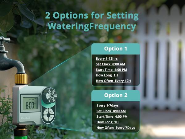 QUOBAS Sprinkler Timer for Garden Hose, Programmable Digital Brass Water Timer with Rain Delay/Auto/Manual 3 Modes, Pool, Lawn, Drip Irrigation System, Battery Powered
