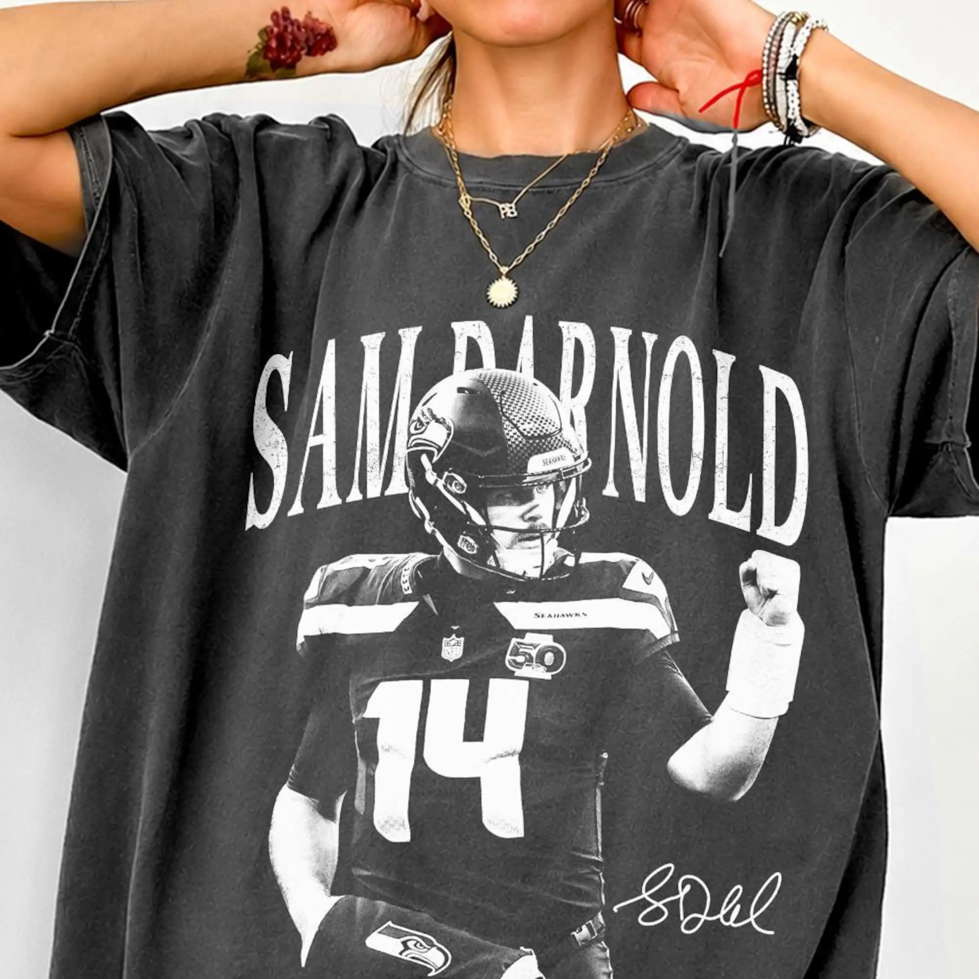 Vintage Sam Darnold Shirt, Comfort Colors Tee, American Football Graphic, Fan Gift