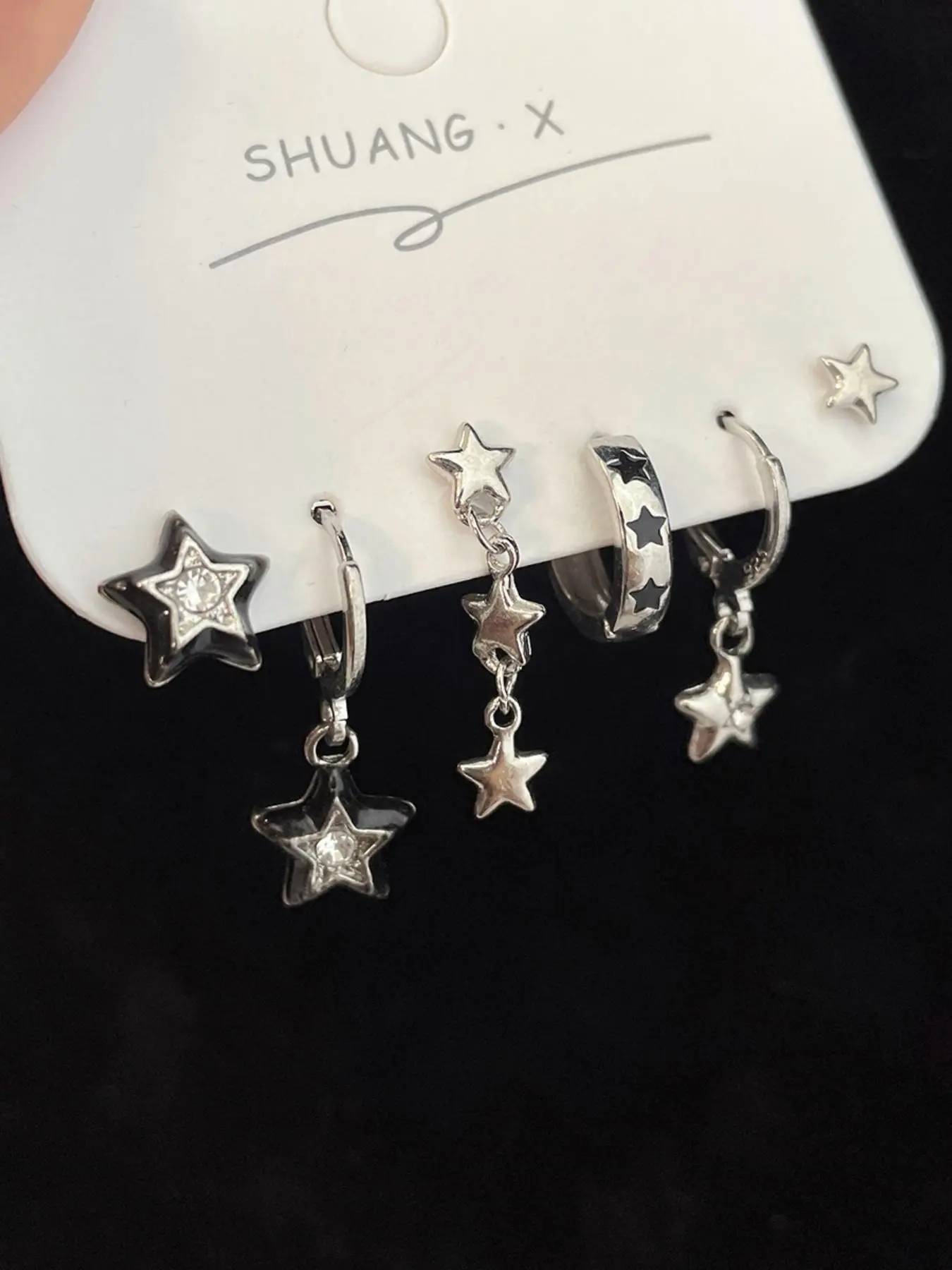 Star Design Earrings Set, Statement Earrings, Dangle Earrings Set, Fashionable Jewelry for Women & Girls, Trendy All-match & Exquisite Jewelry for Birthday Gift, Trendy Fashionable Accessories