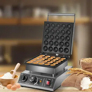 【Summervibes】VEVOR Mini Dutch Pancake Maker,  , 1.7-Inch Diameter Mini Pancake Poffertjes Machine Electric Poffertjes for 25PCs Round Pancakes, 850W Commercial Pancake Maker, 50-300℃ Poffertjes Maker, Stainless Steel