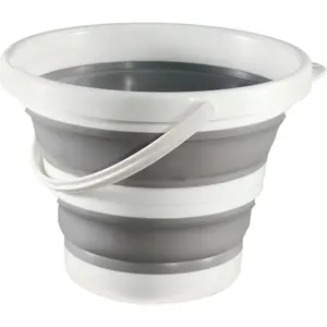 Collapsible 1.3 Gallon 5L Foldable Portable Plastic Bucket with Handles for Indoor Cleaning Household Outdoor Car Wash Camping Fishing