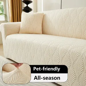 Cat-Resistant Sofa Cover, Dustproof Couch Protector, Non-Slip Geometric Pattern, Reusable All Season Furniture Protection