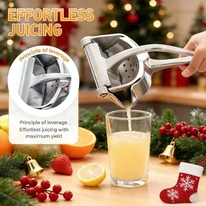 Handheld Juicer Squeezer | Stainless Steel Manual Fruit Press, Efficient, Durable, Easy to Clean | Hinged Manual Lemon Squeezer for Lemons, Limes, and Oranges，