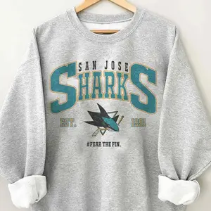 [Sale Up To 30%] + [Free Ship] Vintage 90s San Jose Sweatshirt, Hockey Retro T-shirt, Vintage San Jose Ice Hockey Sweatshirt