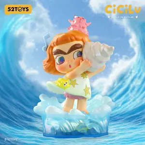 52TOYS CiCiLu Echo of the Sea Figure Kawaii Creative Gift Room Decor Desktop Decoration Gift for  Birthday Party Decorative Figurine