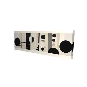 Begin Home Decor 2080-1648-PA32 16 x 48 in. White Abstract Minimalist Canvas - Lowering - Home Decor Art