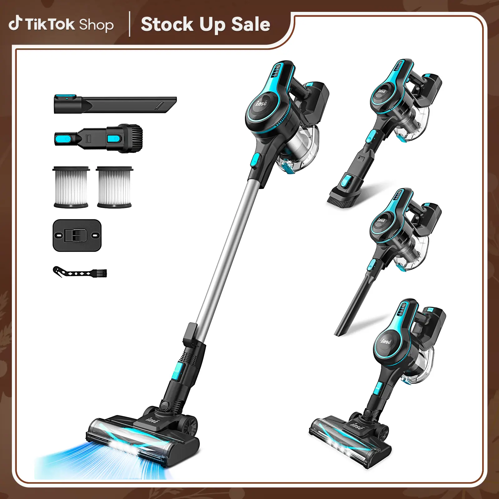N520 Cordless Stick  Handheld Vacuum Cleaner 30Kpa 40 Mins Runtime Lightweight Stick Vacuum,Self-Standing Rechargeable Vacuum Cleaners for Pet Hair,Carpet,Hardwood Floor N520 pet lovers #tiktokshopstockup