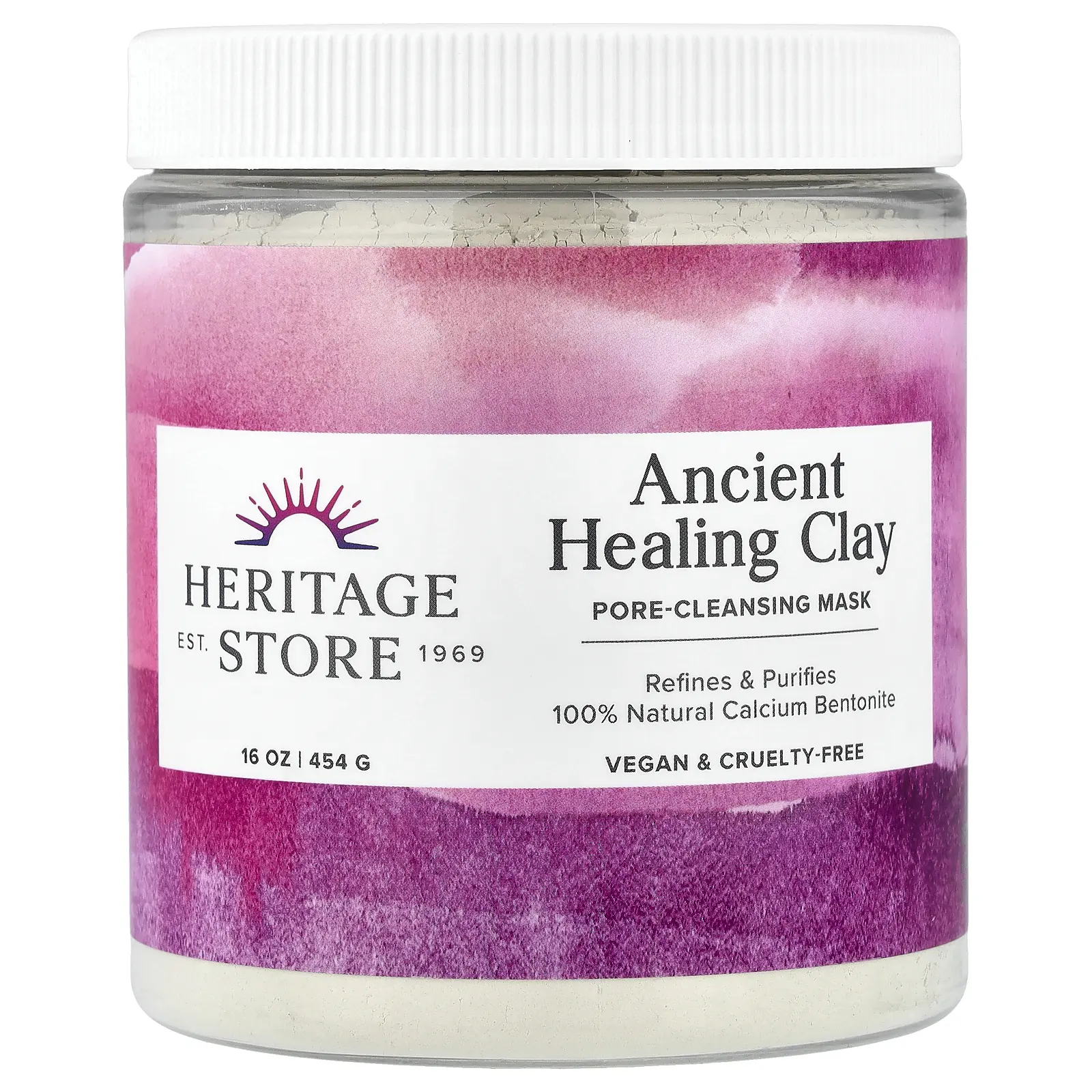 Heritage Store Ancient Healing Clay, Pore-Cleansing Beauty Mask, 16 oz (454 g)